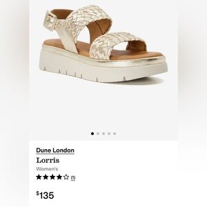 Dune London Gold Woven Platform Sandals